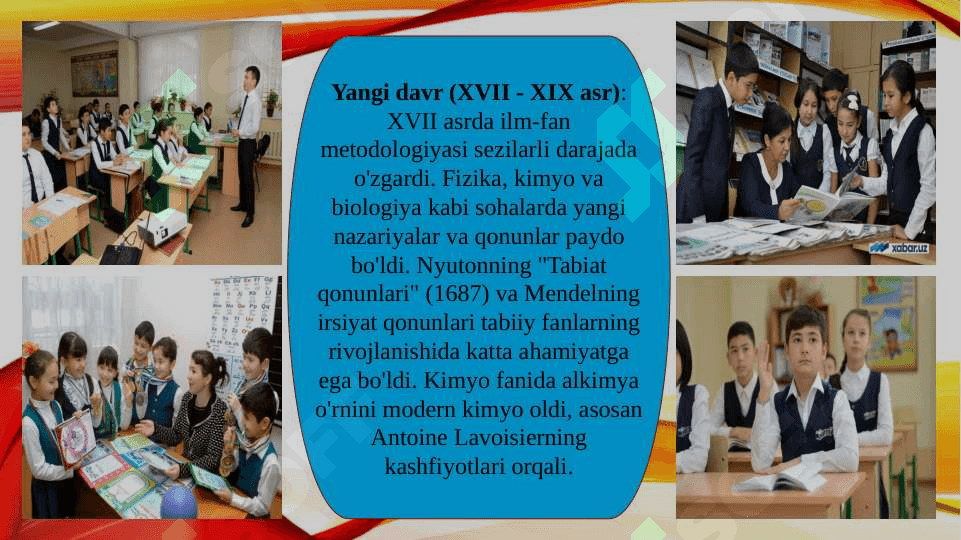 Tabiiy fanlar shakllanishining asosiy bosqichlari (TAQDIMOT) 8