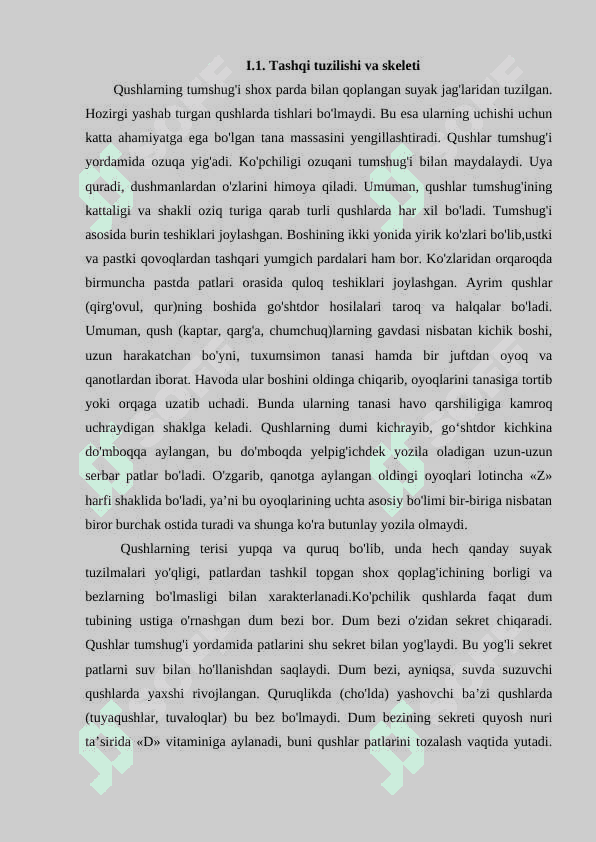 Qushlarning individual rivojlanish xususiyatlari 3