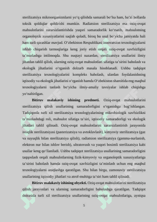 Turli xil sterilizatsiya usullarining samaradorligini taqqoslash 5