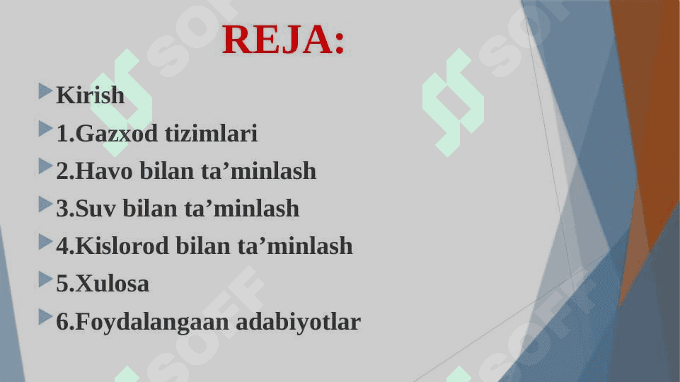 Pechning gazxod sistemalari  uning havo va suv kislorodi bilan ta'minlanishi 2