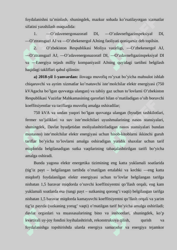 O’zbekiston elektr energetika sohasining rivojlanish istiqbollari 8