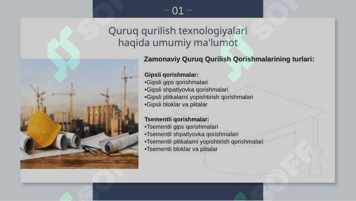 Zamonaviy quruq qurilish qorishmalari 3