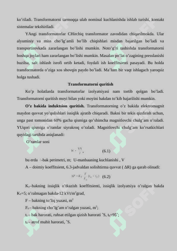 Trаnsfоrmаtоrlаr pоdstаntsiyalаri ekspluаtаtsiyasi 6