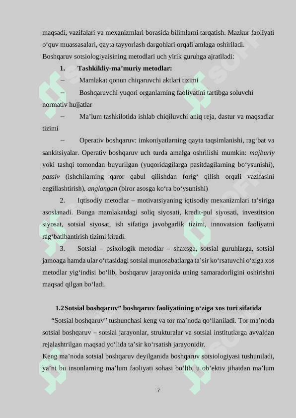 Sotsial tashkilotlar faoliyatini boshqarish 7