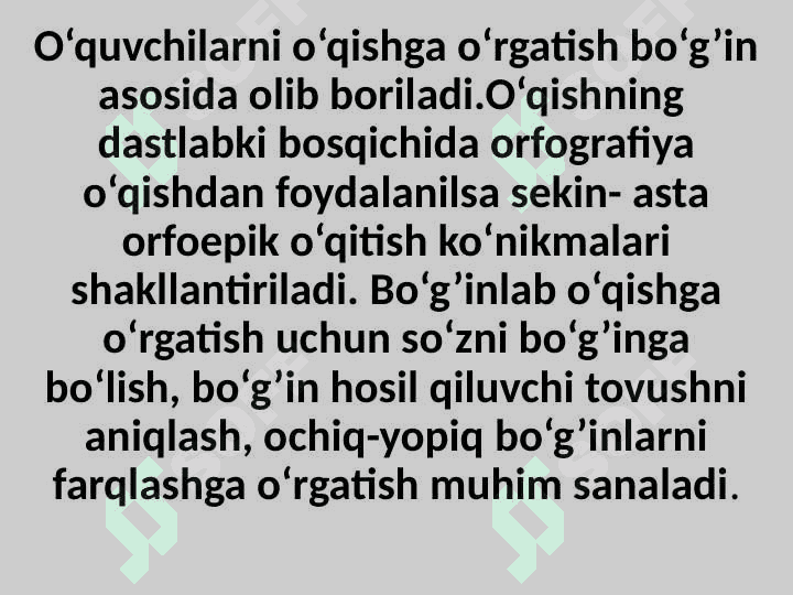 BOSHLANG’ICH SINFLARDA ONA TILI O’QITISHNING XUSUSIY MASALALARI 8