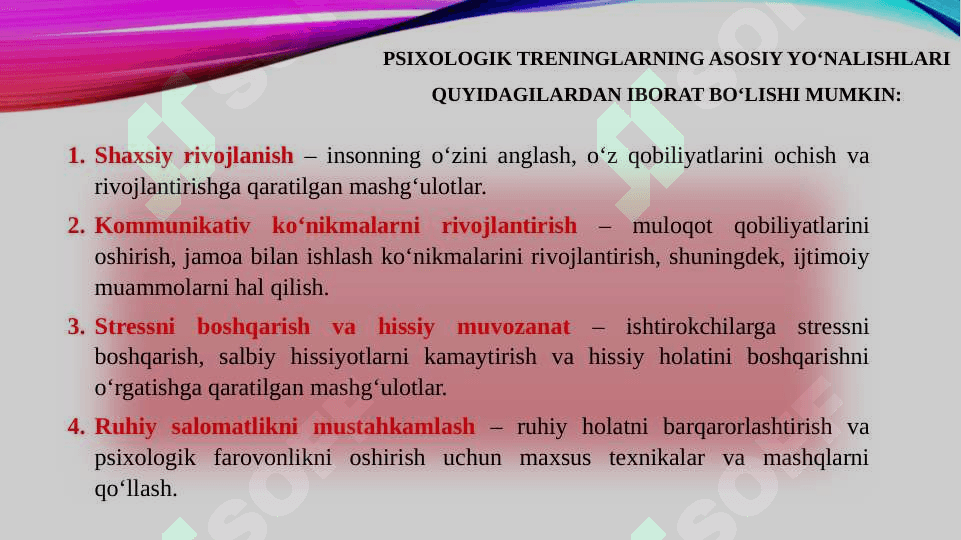 Psixologik trening haqida tushuncha 3