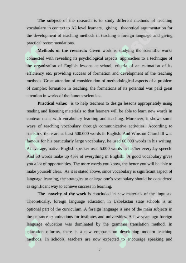 Development of creative abilities in teaching 7