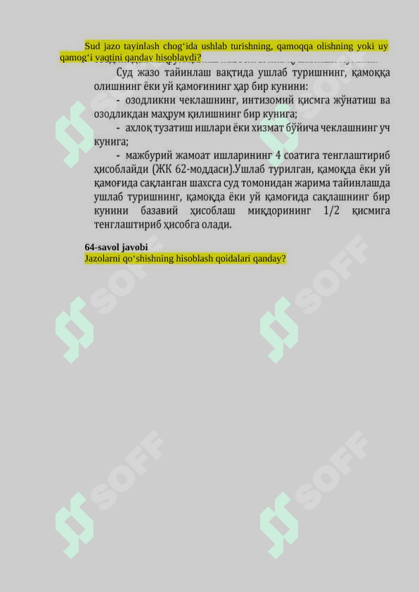 Jinoyat huquqidan testlarga javob 4