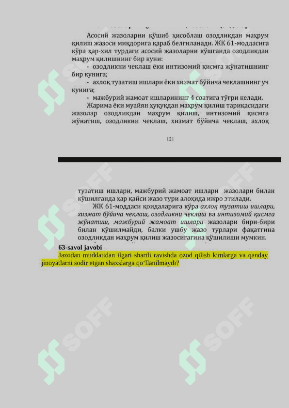 Jinoyat huquqidan testlarga javob 5