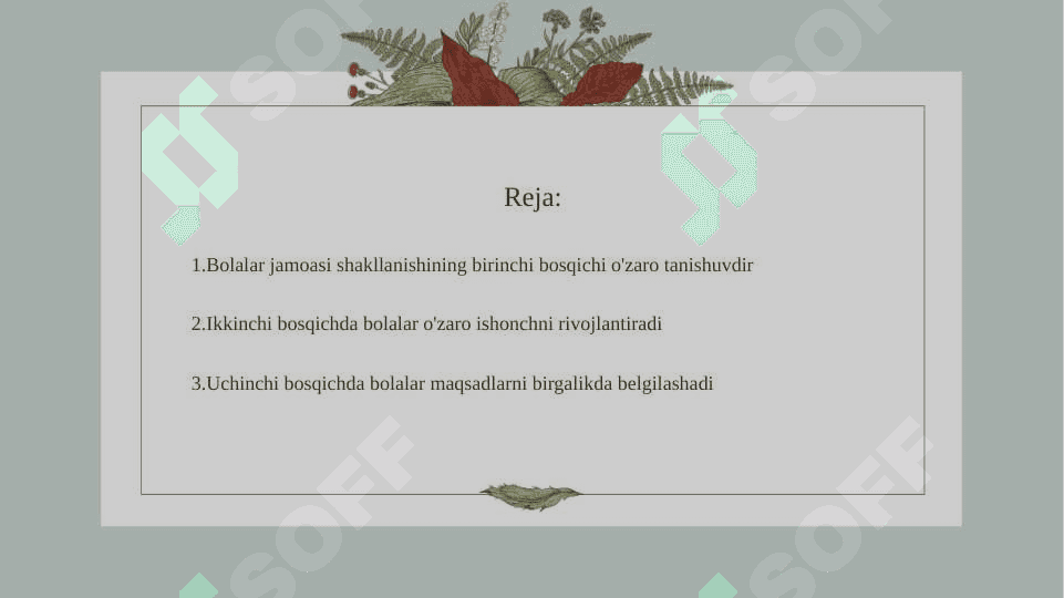 Bolalar jamoasining shakllanish darajalari va bosqichlari 2