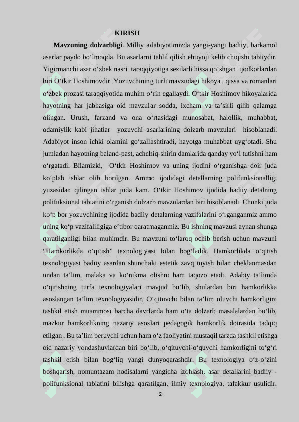O‘TKIR HOSHIMOV PROZASIDA BADIIY DETALNING POLIFUNKSIONAL TABIATI 2
