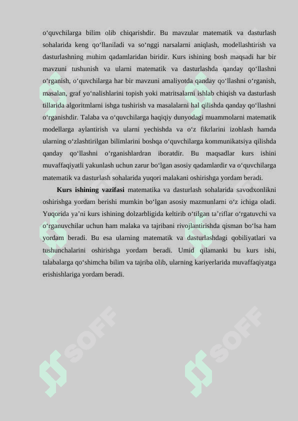 Kurs ishi Graflar haqida. Yo'naltirilgan graflar. Qo'shnilik matritsalari 4