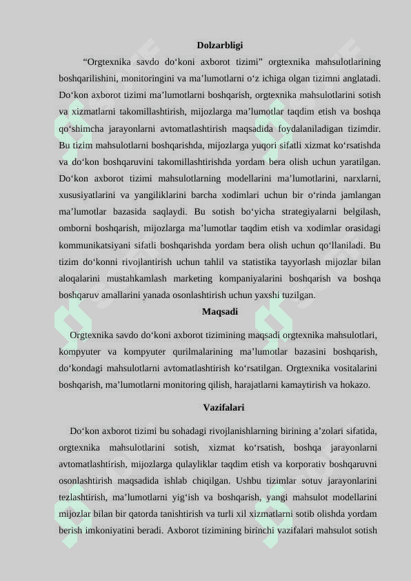 Ma’lumotlar bazasi va MBBT 5