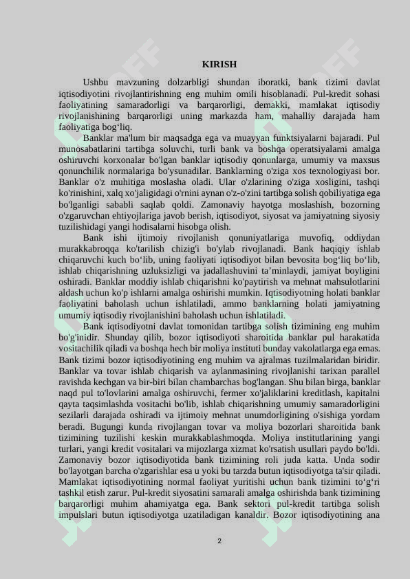 TIJORAT BANKLARI VA ULARNING VAZIFALARI 2