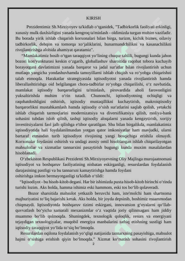 Iqtisodiy xarajatlar va foyda. 2
