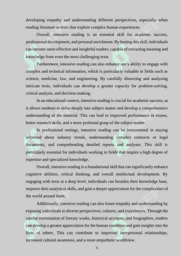 INTENSIVE READING 5