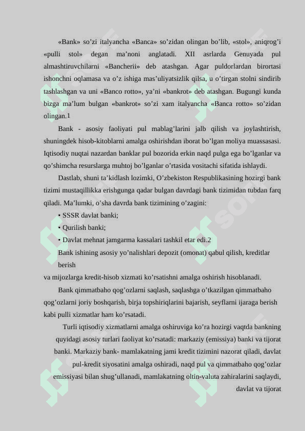 Tijorat banklari va uning funksiyalari 3