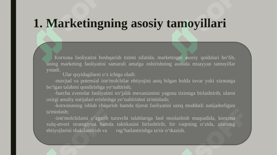 MARKETINGNING  FUNKSIYALARI,  VAZIFALARI VA         TAMOYILLARI 2