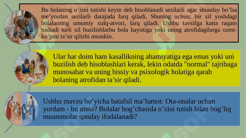 BOLALAR XULQ-ATVORIDAGI OG’ISHLARINI DIAGNOSTIKA QILISH 2
