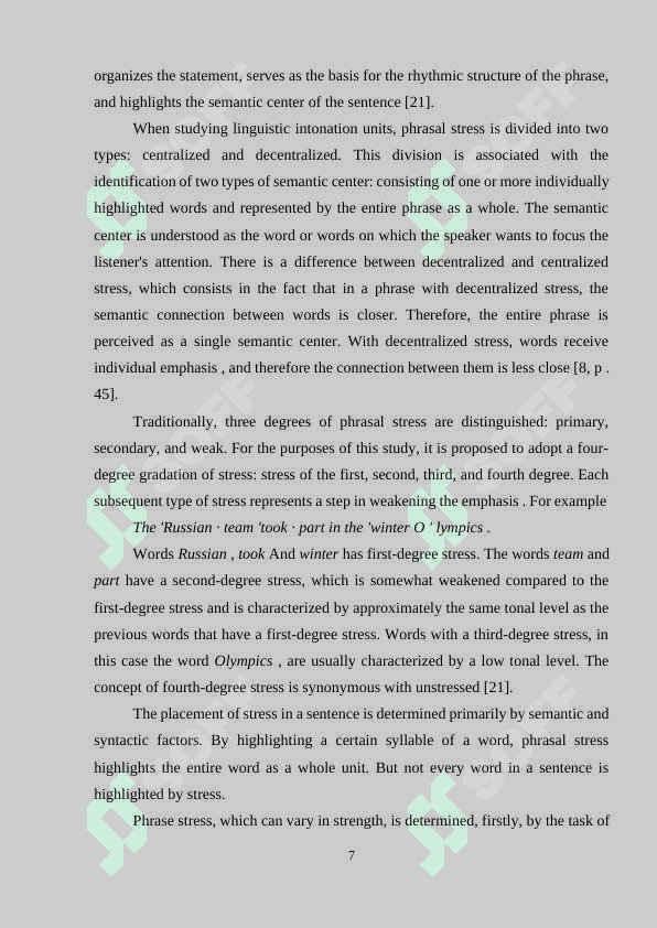 Syllabic structure of the English words 7