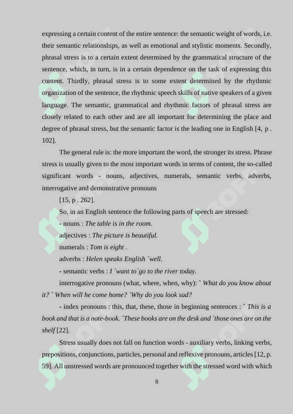 Syllabic structure of the English words 8