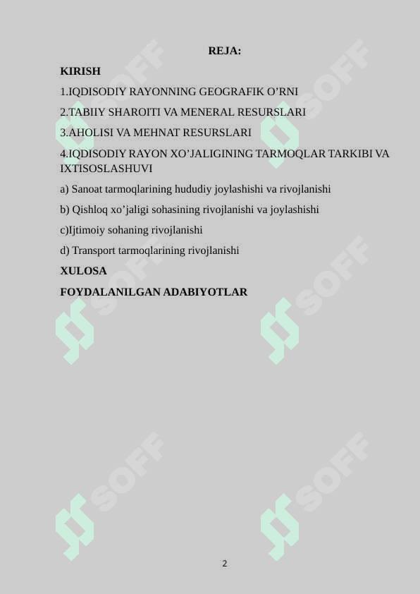 “Zarafshon iqdisodiy rayoni ” 2