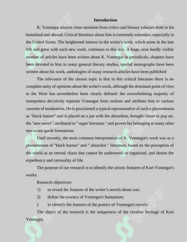 Satiric-science-fiction in words by Kur Vonnegut 3