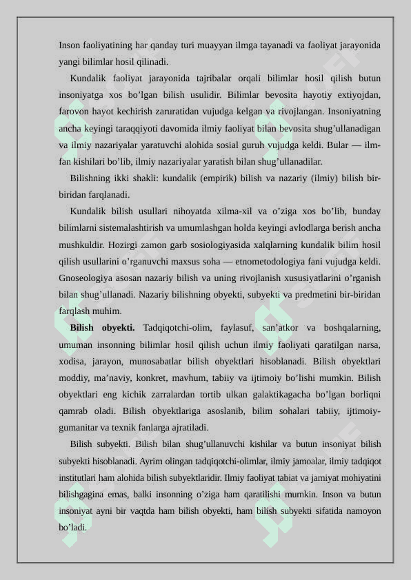 Bilish falsafasi genosologiya 3