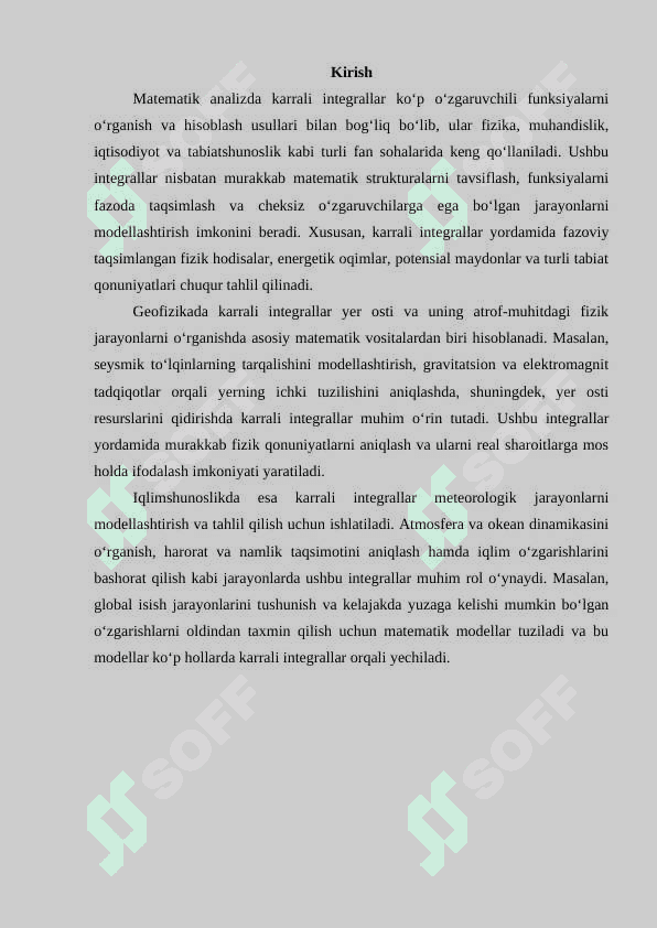 Karrali integrallarning geofizika va iqlimshunoslikdagi tadbiqlari 3