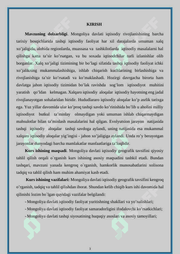 MONGOLIYA DAVLATINING IQTISODIY-GEOGRAFIK TAVSIFI 3