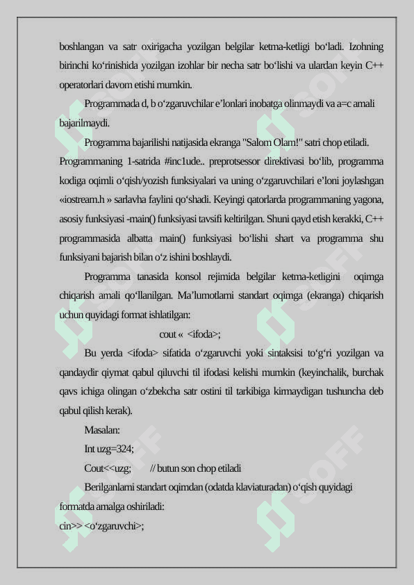 C ++ tilida Sinf tushunchasi 3