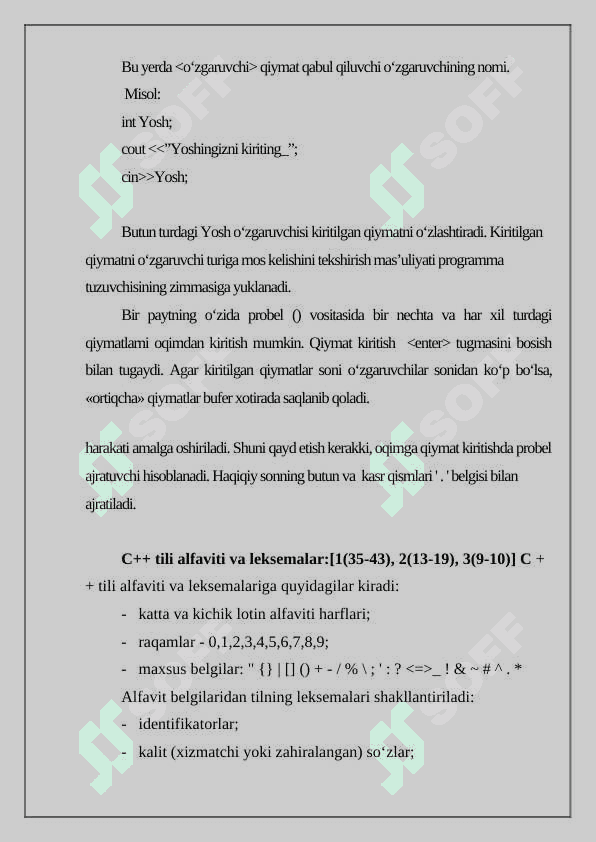 C ++ tilida Sinf tushunchasi 4