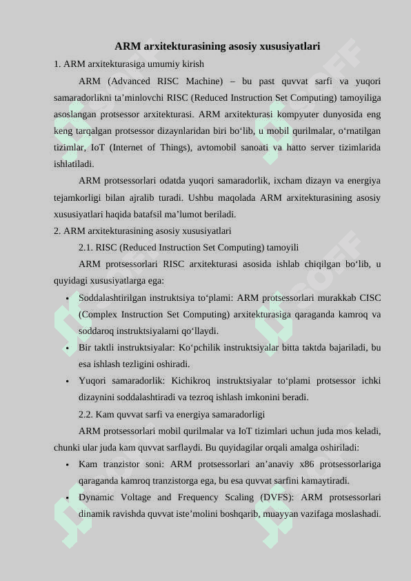 ARM arxitekturasi asoslari 7