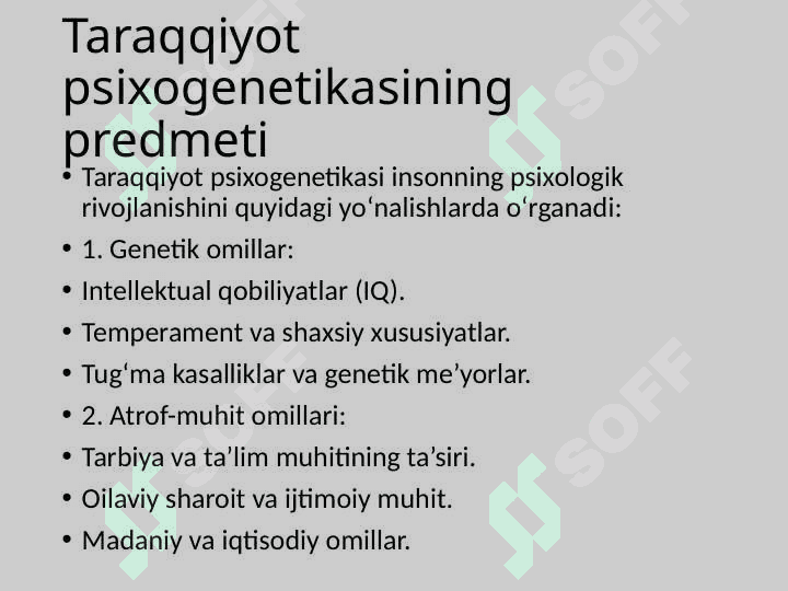 Taraqqiyot psixogenetikasi haqida tushuncha 2