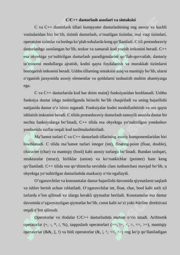 O‘rnatilgan tizimlarda C++ dasturlash asoslari 5