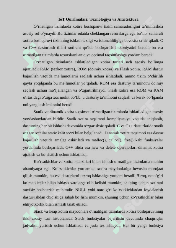 Sensor tarmoqlari va IoT qurilmalari 7