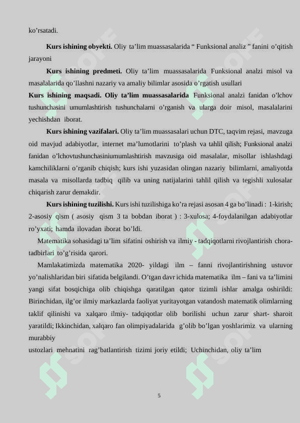 O’lchov tushunchasini umumlashtirish 5