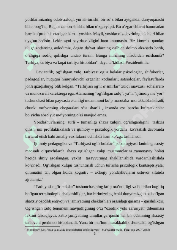 Tarbiyasi og’ir o’smirlar – ijtimoiy pedagogik faoliyat obyekti sifatida 3