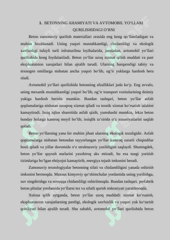 Betonning fizik-mexanik xususiyatlarini laboratoriyada tahlil qilish usullari 2