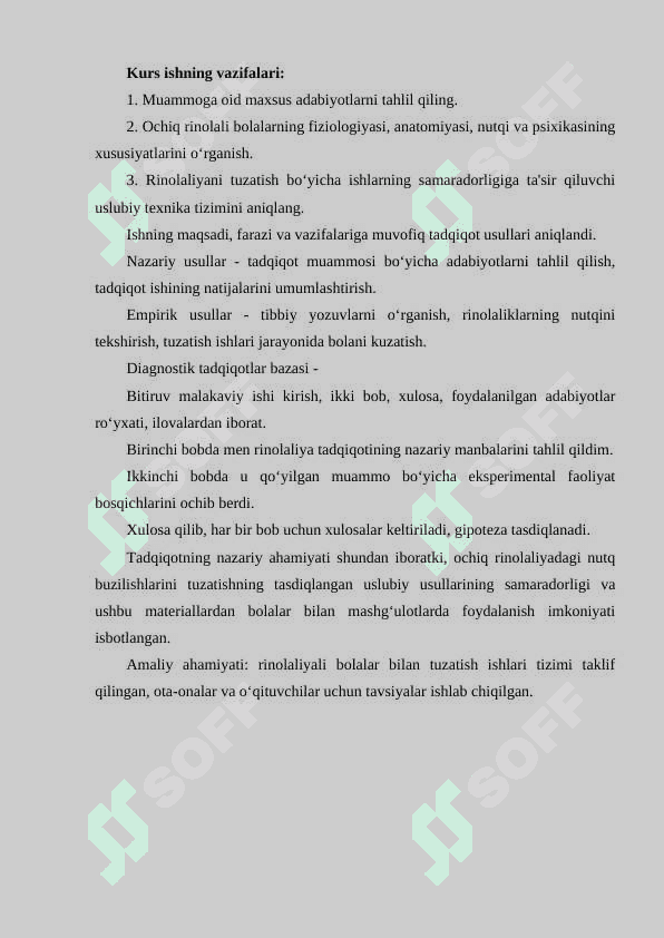 RINOLALIK BOLALAR NUTQINING OʻZIGA XOS XUSUSIYATLARI VA OLIB BORILADIGAN KORREKTSION ISHLAR 4