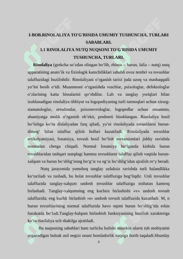 RINOLALIYADA  TOVUSHLARNI  NUTIQQA  QO'YISHNING  O'ZIGA XOS  XUSUSIYATLARI 5