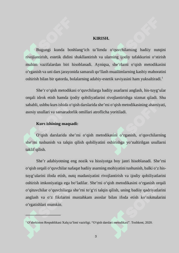 O'qish darslarida she'rni o'qish metodikasi. 3