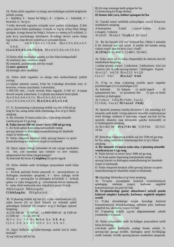 Nafas olish sistemasi 2