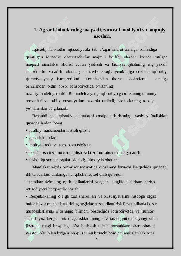 O‘zbekistonda agrar islohotlar va ularning yo‘nalishlari 3