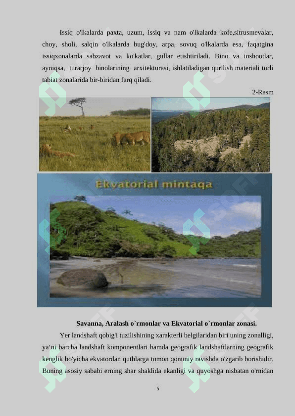 “.Zonallik va hududiylik qonuniyatlari.” 5