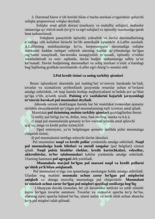 МИЛЛИЙ ИҚТИСОДИЁТ ВА УНИНГ МАКРОИҚТИСОДИЙ  КЎРСАТКИЧЛАРИ 7