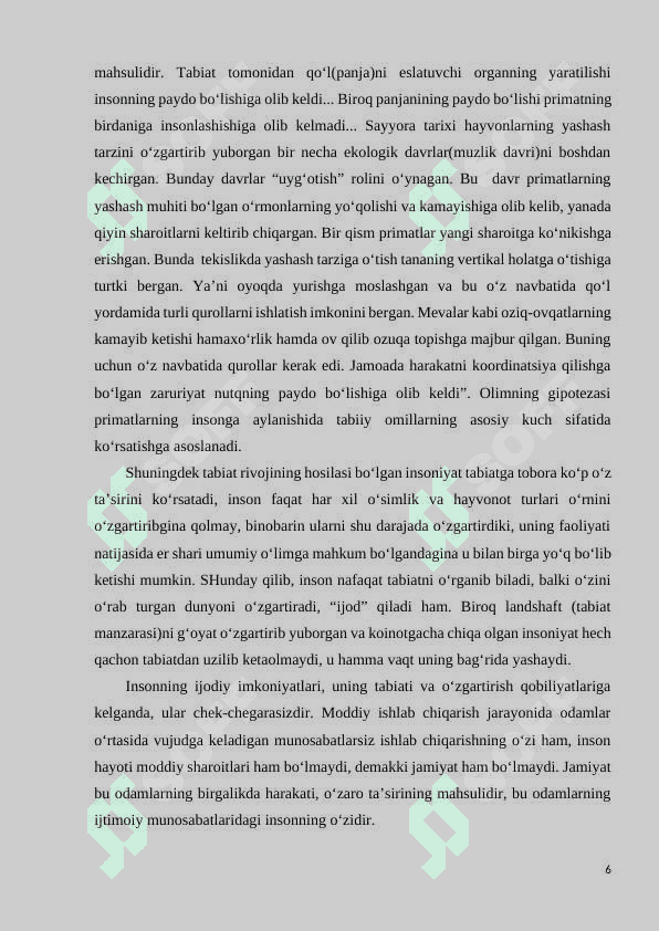 “Inson va geografik muhit” 6