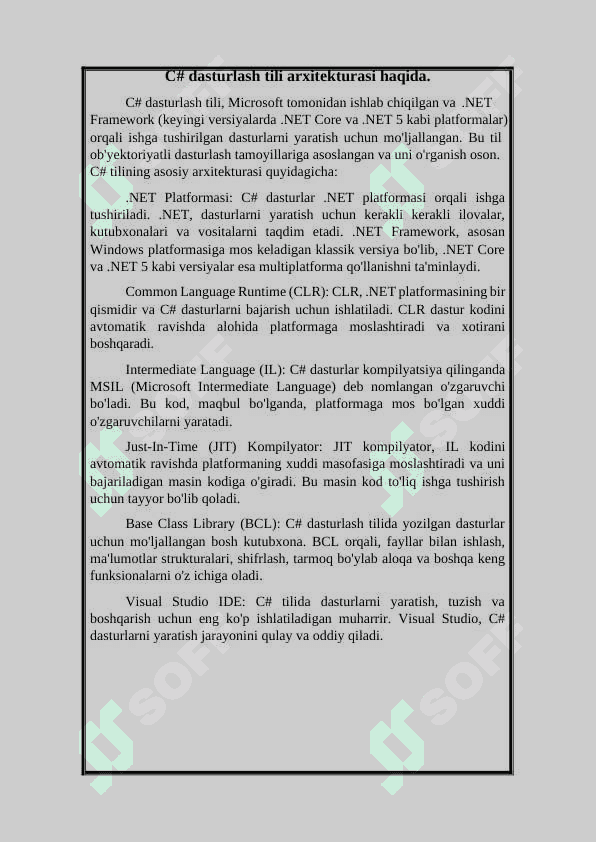 C# dasturlash tilida kod yozish qoidalari 4