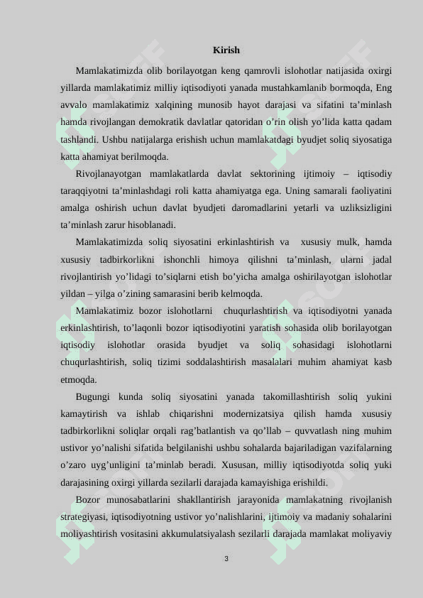 HOZIRGI SHAROITDA O’ZBEKISTON RESPUBLIKASIDA BYUDJET – SOLIQ SIYOSATI 3