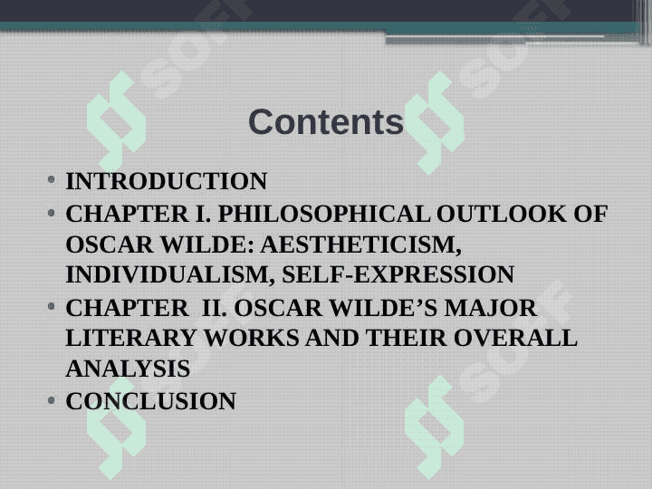 PHILOSOPHY AND LITERARY WORKS OF OSCAR WILDE 2